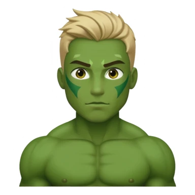 Strong Hulk emoji style sigma boy sticker