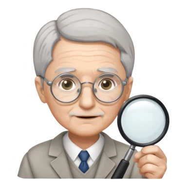 Elder + magnifier, Library Visitor. sticker