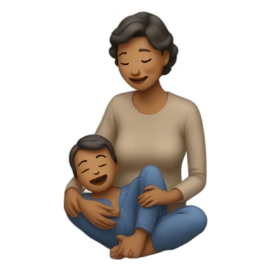 Maman qui crie sur son fils sticker