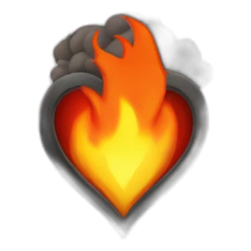 Fire in the heart in android 13 sticker