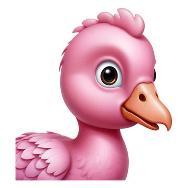A cute realistic pink dodo sticker