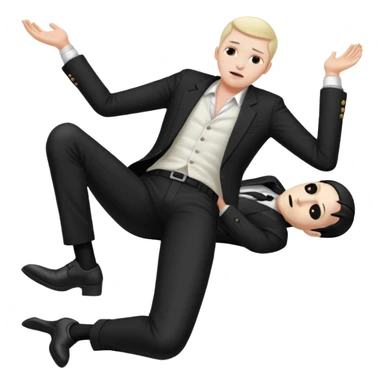 dead man full body with blazzer on floor sticker