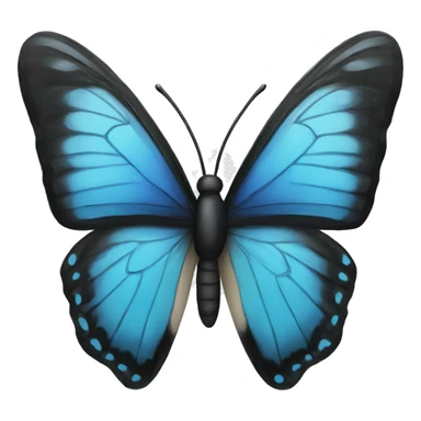Blue and black butterfly sticker