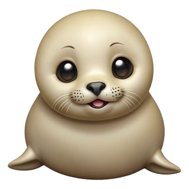 Cinematic Comical Baby Seal Portrait Emoji, Head tilted dramatically with an exaggeratedly surprised expression, featuring a round, plump body with wide, comically expressive eyes and a quirky, puckered face, Simplified yet hilariously expressive features, highly detailed, glowing with a slightly sassy polar glow, high shine, dramatic yet playful, stylized with an air of cheeky arctic mischief, soft glowing outline, capturing the essence of a meme-worthy baby seal that looks ready to give a playful side-eye into viral fame! sticker