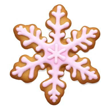 Light pink snowflake cookie sticker