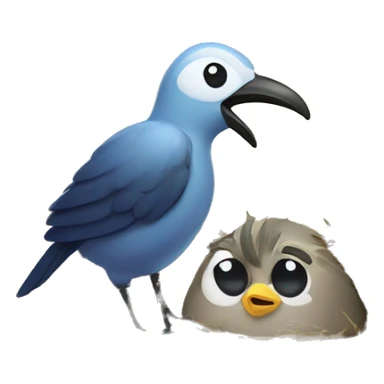 bird protecting its nest e sticker