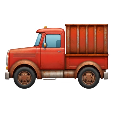 A red truck with a "TIR" plate sticker