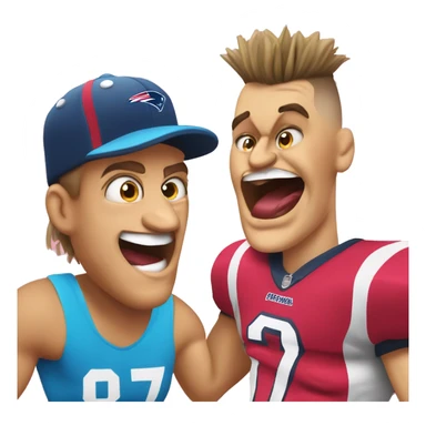 baby gronk talking to livy dunn in ohio with a grimace shake while watching skibidi toliet sticker