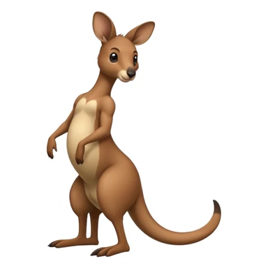 Kangaroo balancing on its tail sticker