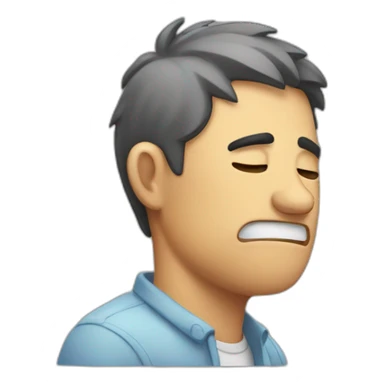 Man weeping too much sticker