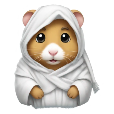 An Arab hamster wearing a thobe and shemagh sticker