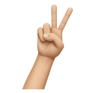 Create an emoji with the Texas Tech hand symbol. Thumb, Pointer, middle fingers up sticker