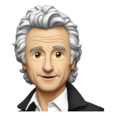 Michel sardou chante dans un micro sticker