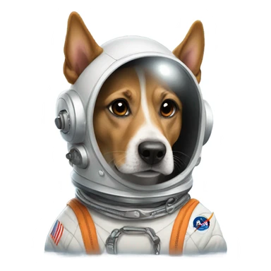Dog in spacesuit sticker