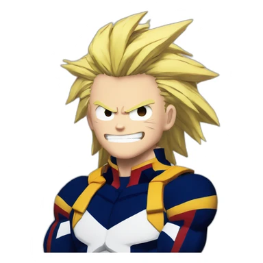 All might my hero academia motivated sticker