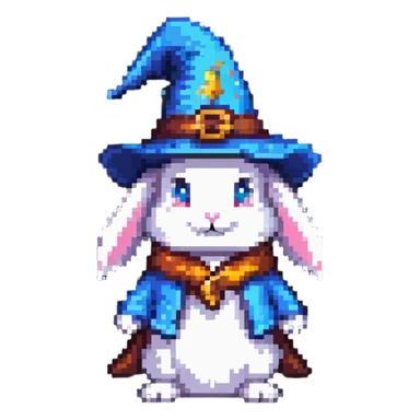 wizard rabbit sticker