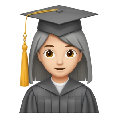 birrete de graduación gris sticker