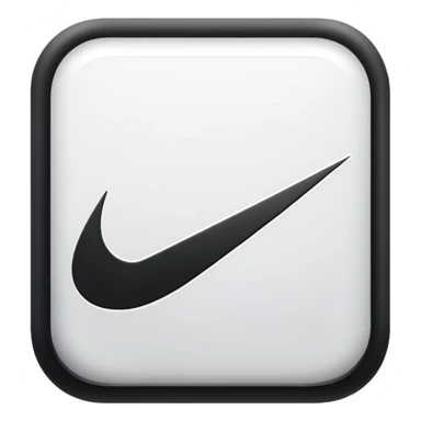 Nike logo in white on the back and the little check mark in black. sticker