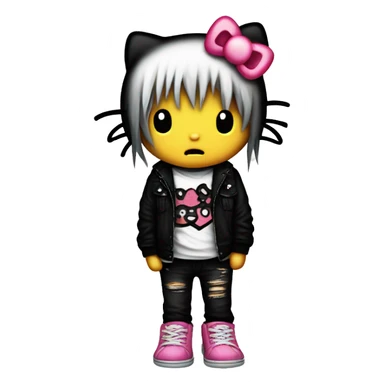 grunge hello kitty emo sticker