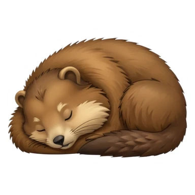 Charmante petite marmotte qui dort sticker