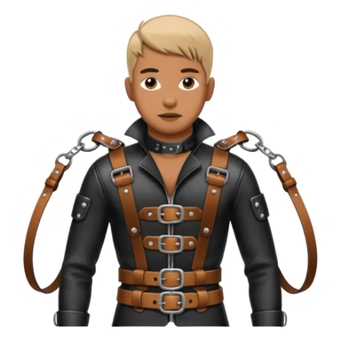 Male BDSM clothing, keep only the clothing part, excluding the head and the icon, keep it simple. sticker