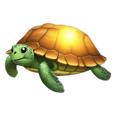 Turtle in the sun sticker