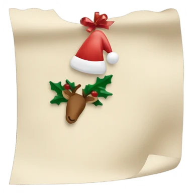 Piece of paper with Christmas decor  sticker