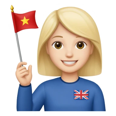 Guide + small flag, Tour Groups. sticker