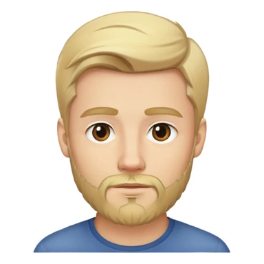 young man with blonde hair and medium beard sticker