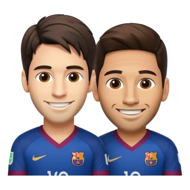 Football player kaka and Messi picture sticker
