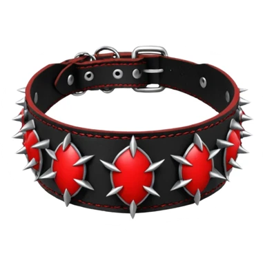 Black and red gothic punky badass cool awesome epic shiny thorny collar-choker-necklace  sticker