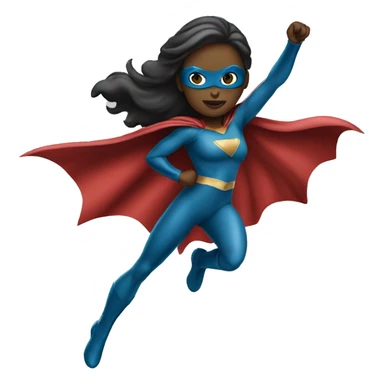 Female superhero flying skincolor white sticker