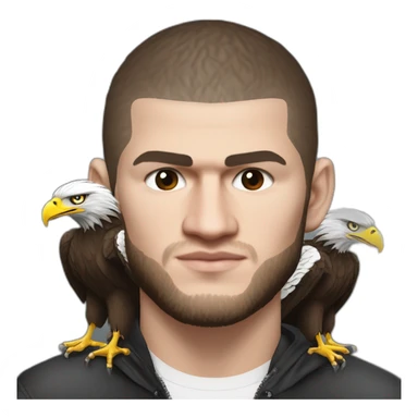 Khabib nurmagomedov with eagle sticker