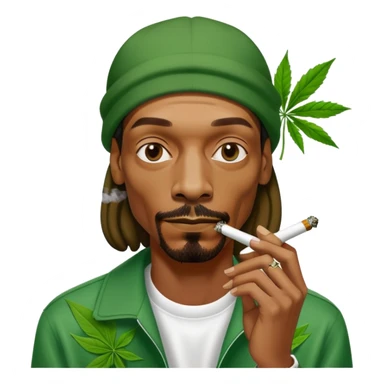 Snoop dog smoking lettuce sticker