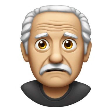 old cranky man sticker