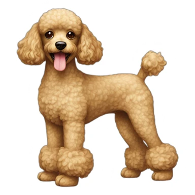 Dog poodle miniature full-height sticker