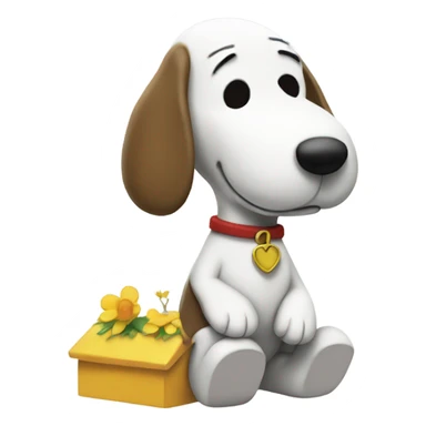 Snoopy with Woodstock  sticker