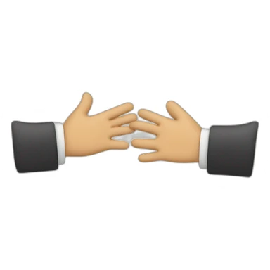 Two hands meeting together in a high-five clap. Add motion lines as used in coming to indicate the two hands meeting and also lines to indicate the sound of the clap. sticker