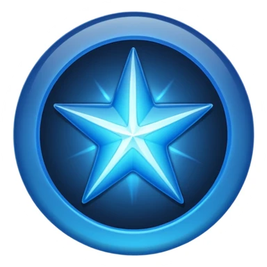 Blue star let it be more like a circle  sticker