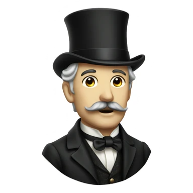 victorian gentleman with moustache  sticker