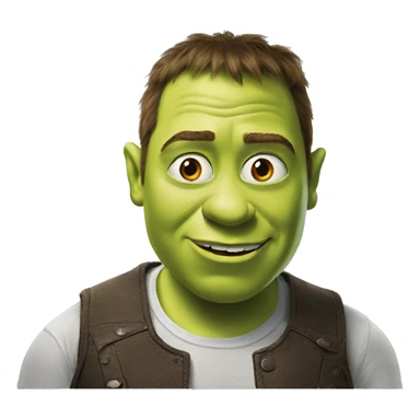 shrek talking with elon musk sticker
