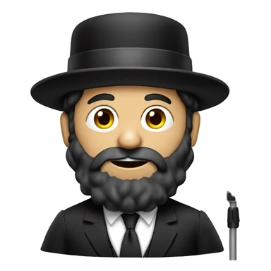 Hasidic Jew holding a Microphone sticker
