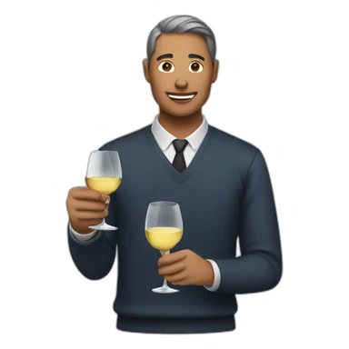Person holding a wine glass sticker