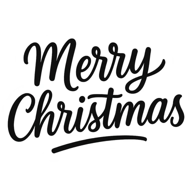 Merry christmas text, remove background sticker