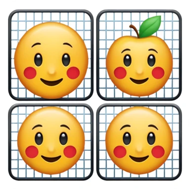 overlapping images, one realistic and one digital grid sticker