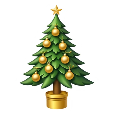 Christmas tree with Gold decorations sticker