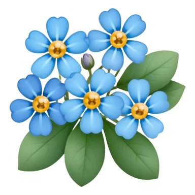 light blue Forget-me-nots sticker