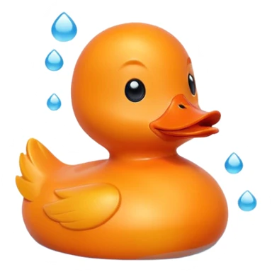 orange toy duck sticker