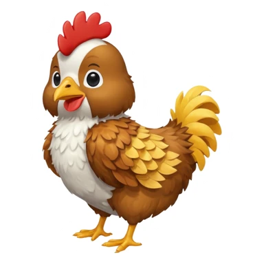 Dog wearing a chicken costume sticker