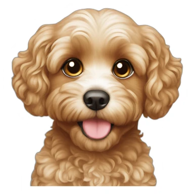 cavapoo girl white mouth sticker